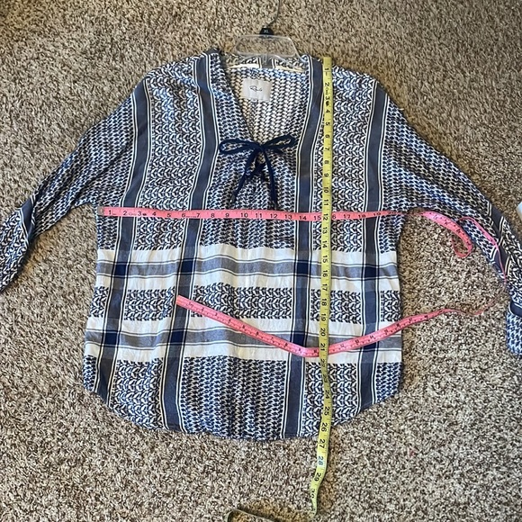 Rails Sz XS blue patterned Boho top GUC B1015 - Picture 8 of 8